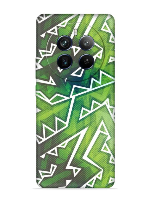 Green Graffiti Seamless Embossed Soft Silicone Case for Realme P1 Pro (5G)