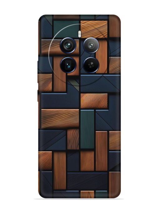 Wooden Background Cubes Embossed Soft Silicone Case for Realme P1 Pro (5G) Zapvi