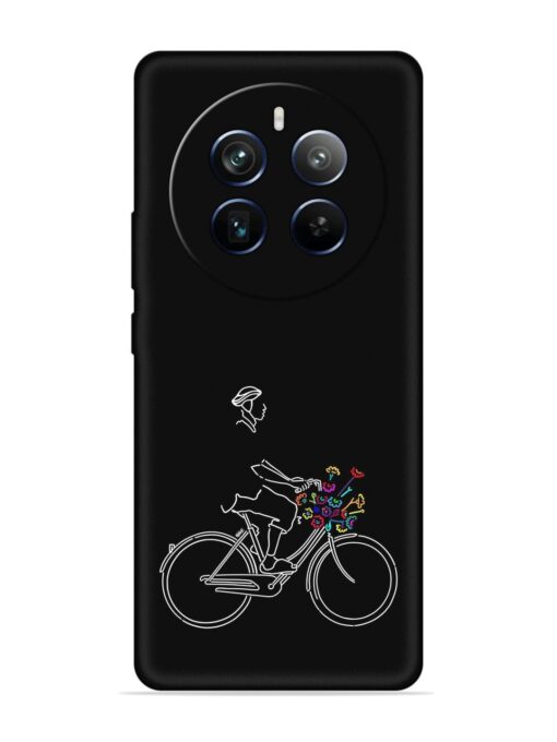 Minimalist Cycle Art Embossed Soft Silicone Case for Realme P1 Pro (5G) Zapvi