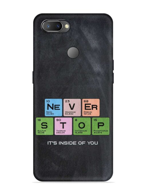 Never Stop It'S Inside Of You Embossed Soft Silicone Case for Realme U1