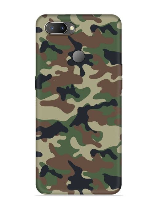 Army Military Camouflage Dark Green Embossed Soft Silicone Case for Realme U1