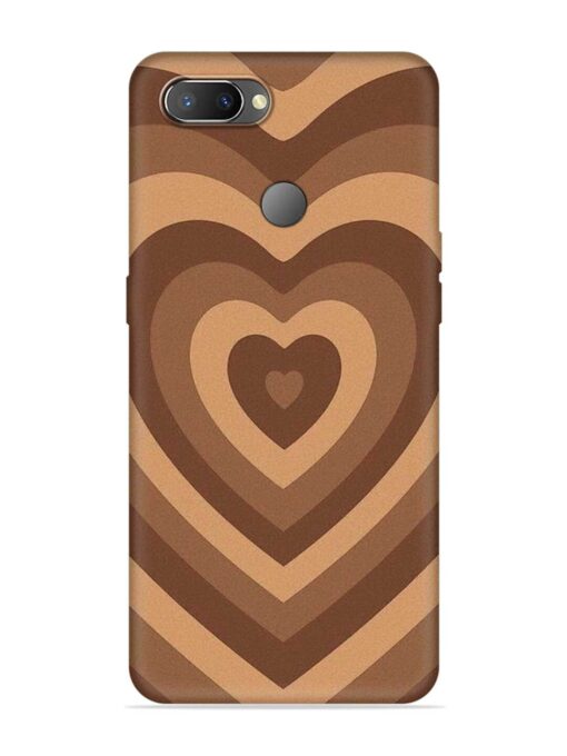 Brown Heart Embossed Soft Silicone Case for Realme U1 Zapvi