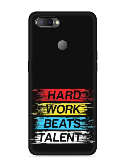 Hard Work Beats Embossed Soft Silicone Case for Realme U1 Zapvi