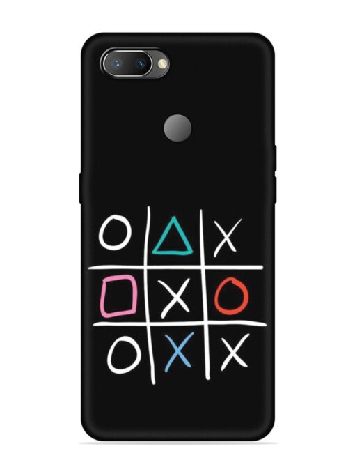 Super Neon Tic-Tac-Toe Embossed Soft Silicone Case for Realme U1 Zapvi