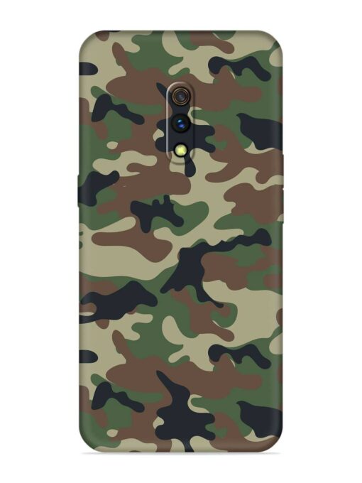 Army Military Camouflage Dark Green Embossed Soft Silicone Case for Realme X Zapvi