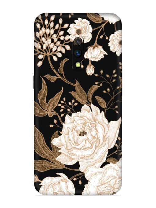 Peonies Roses Floral Embossed Soft Silicone Case for Realme X Zapvi