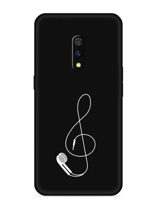 Music Earphone Vector Embossed Soft Silicone Case for Realme X