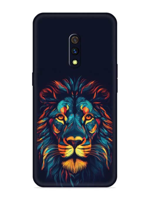 Colorful Lion Embossed Soft Silicone Case for Realme X Zapvi