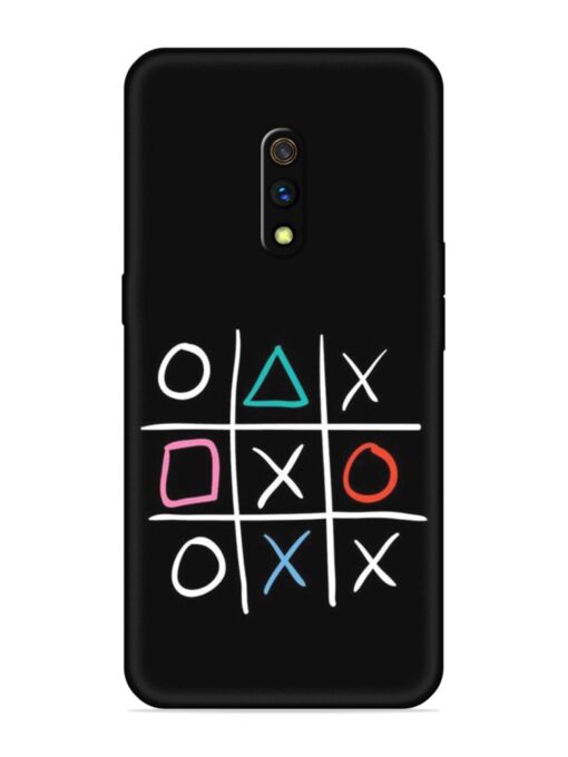 Super Neon Tic-Tac-Toe Embossed Soft Silicone Case for Realme X Zapvi