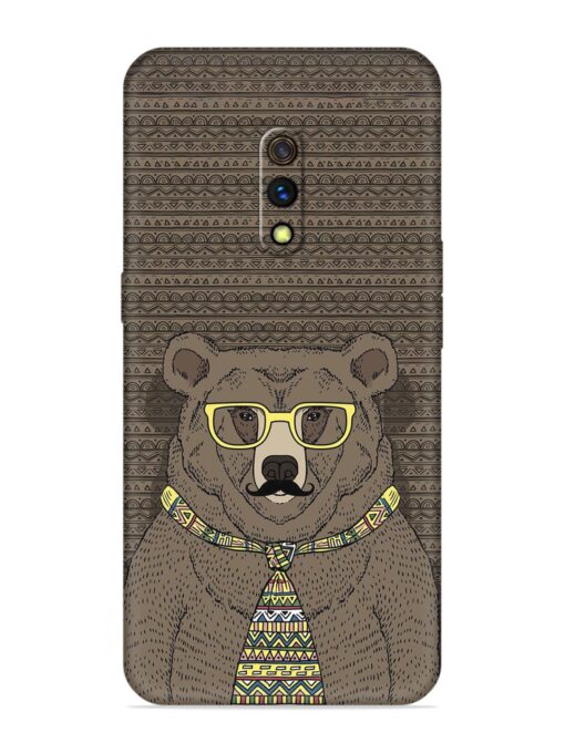 Grizzly Bear Embossed Soft Silicone Case for Realme X Zapvi