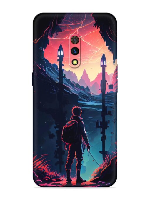 Cgs Artwork Embossed Soft Silicone Case for Realme X Zapvi