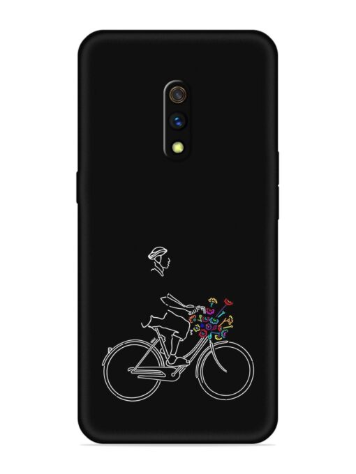 Minimalist Cycle Art Embossed Soft Silicone Case for Realme X Zapvi