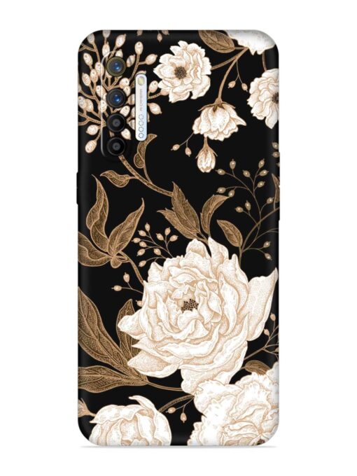 Peonies Roses Floral Embossed Soft Silicone Case for Realme X2