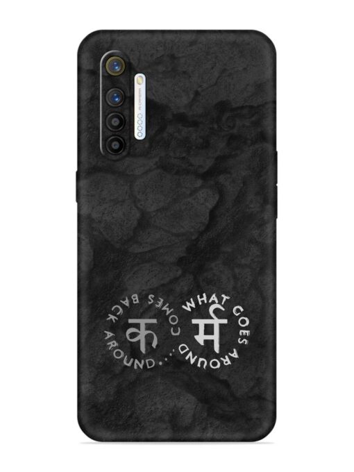 Karma Hindi Word Embossed Soft Silicone Case for Realme X2