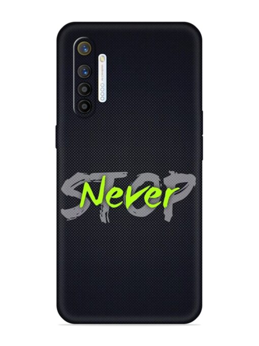 Never Stop Embossed Soft Silicone Case for Realme X2