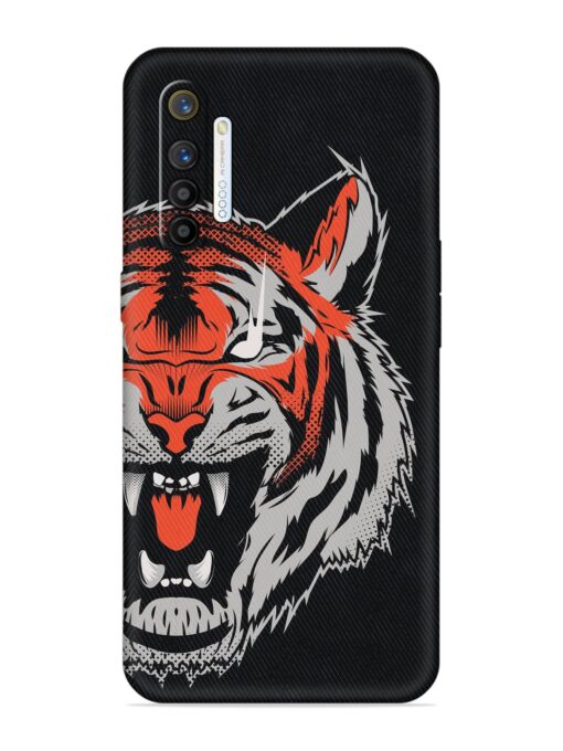 Tiger Aggression Embossed Soft Silicone Case for Realme X2