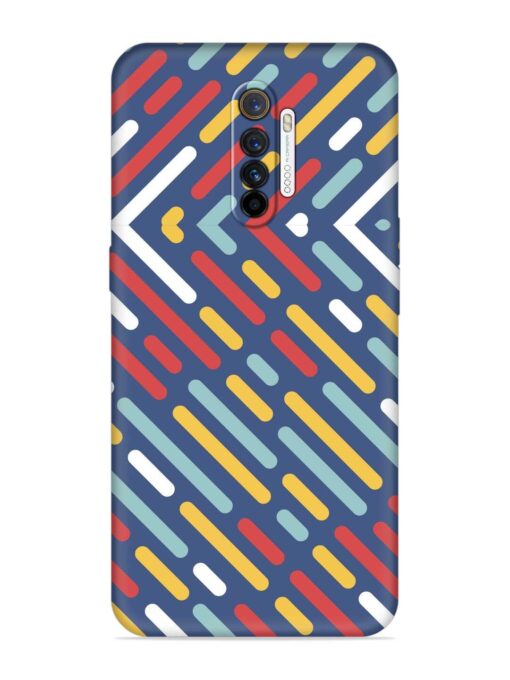 Colored Lines Embossed Soft Silicone Case for Realme X2 Pro