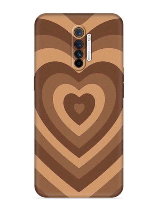 Brown Heart Embossed Soft Silicone Case for Realme X2 Pro Zapvi