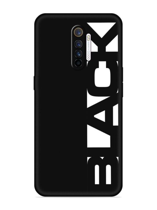 Black Typo Embossed Soft Silicone Case for Realme X2 Pro