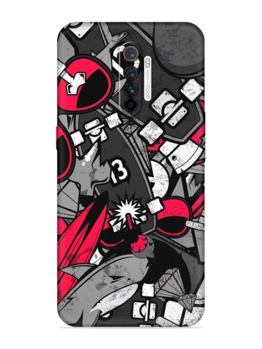 Fictional Doodle Embossed Soft Silicone Case for Realme X2 Pro Zapvi