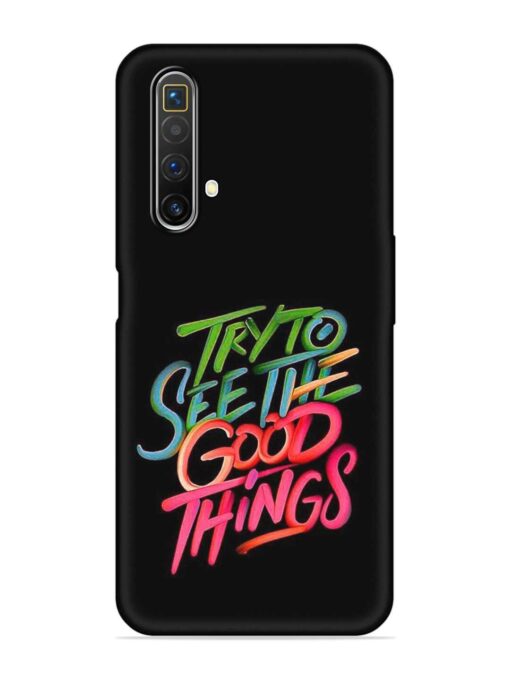 Try To See The Good Things Embossed Soft Silicone Case for Realme X3 Zapvi