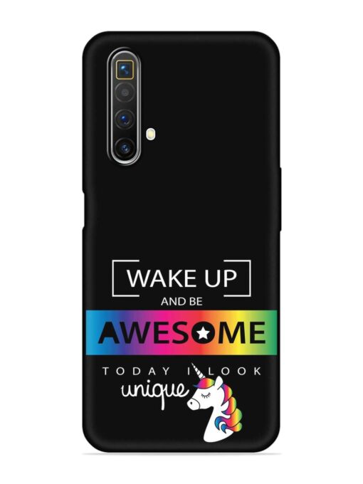 Inspirational Quote Unicorn Embossed Soft Silicone Case for Realme X3