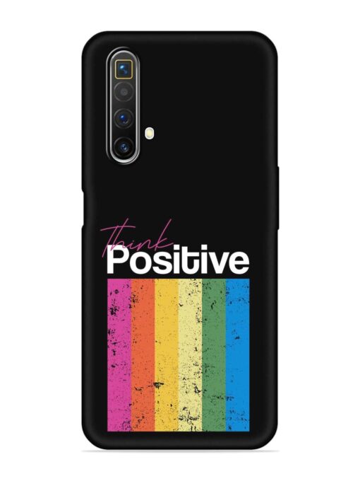 Think Positive Typography Embossed Soft Silicone Case for Realme X3 Zapvi