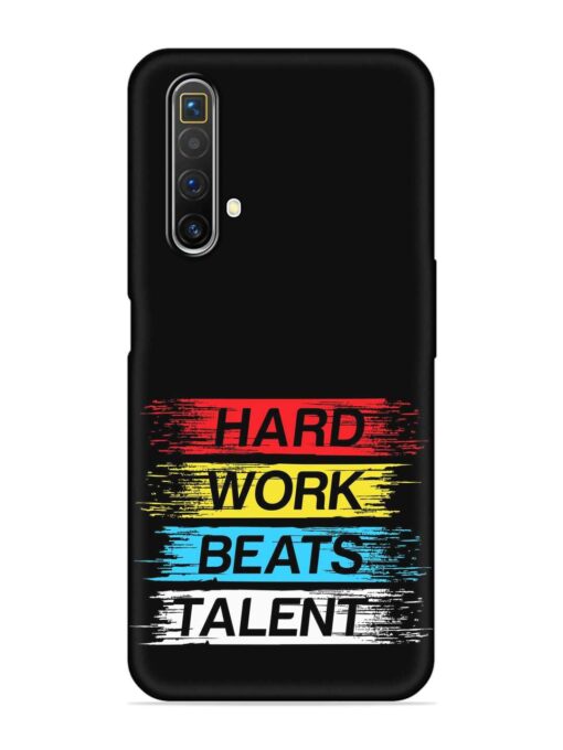 Hard Work Beats Embossed Soft Silicone Case for Realme X3 Zapvi