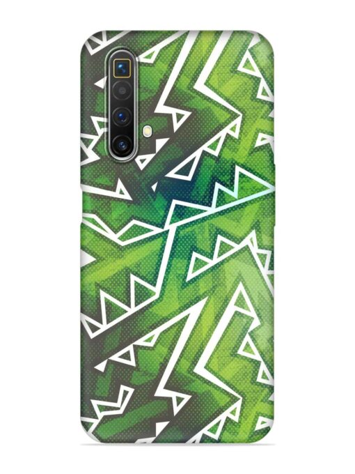 Green Graffiti Seamless Embossed Soft Silicone Case for Realme X3 Zapvi