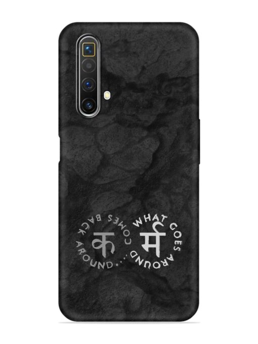 Karma Hindi Word Embossed Soft Silicone Case for Realme X3 Zapvi