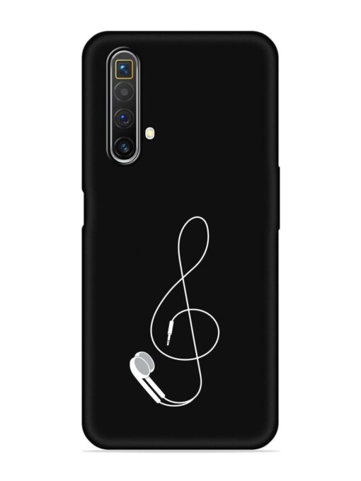 Music Earphone Vector Embossed Soft Silicone Case for Realme X3