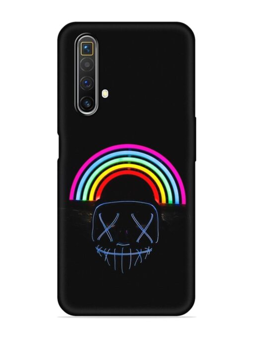 Mask Rainbow Embossed Soft Silicone Case for Realme X3 Zapvi