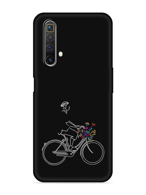 Minimalist Cycle Art Embossed Soft Silicone Case for Realme X3 Zapvi