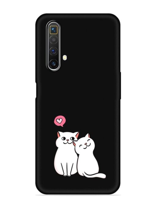 Cute Loving Cats Embossed Soft Silicone Case for Realme X3 Zapvi