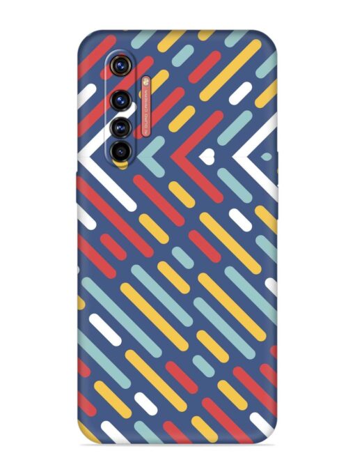 Colored Lines Embossed Soft Silicone Case for Realme X50 Pro Zapvi