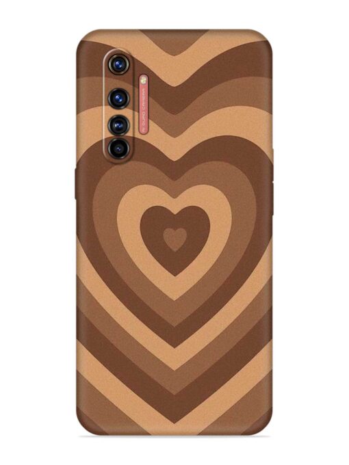 Brown Heart Embossed Soft Silicone Case for Realme X50 Pro