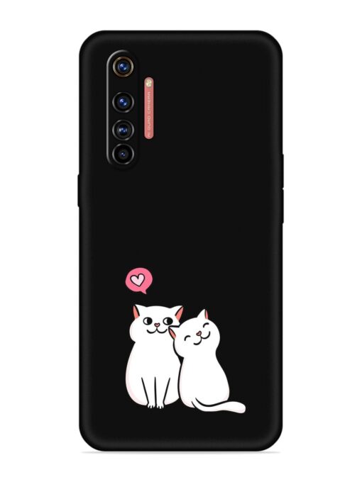 Cute Loving Cats Embossed Soft Silicone Case for Realme X50 Pro