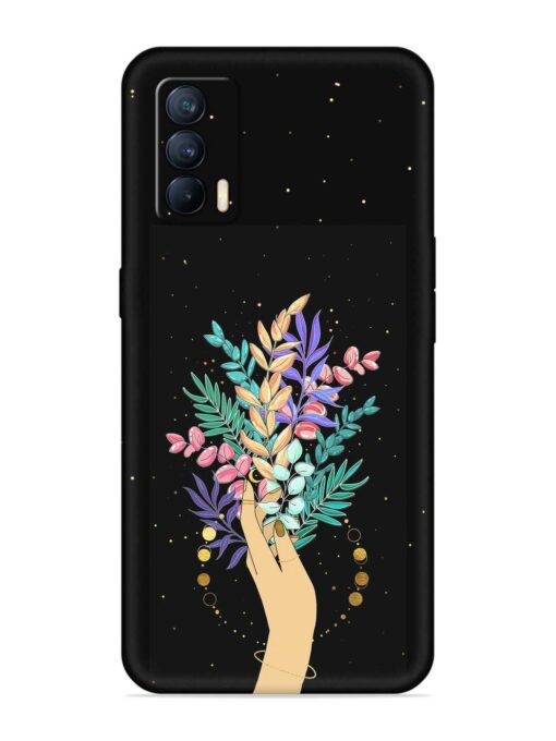 Flower On Hand Embossed Soft Silicone Case for Realme X7 (5G) Zapvi