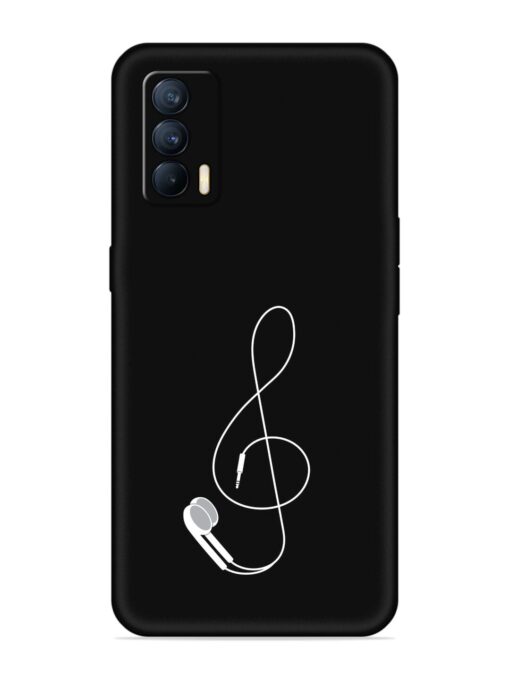 Music Earphone Vector Embossed Soft Silicone Case for Realme X7 (5G) Zapvi