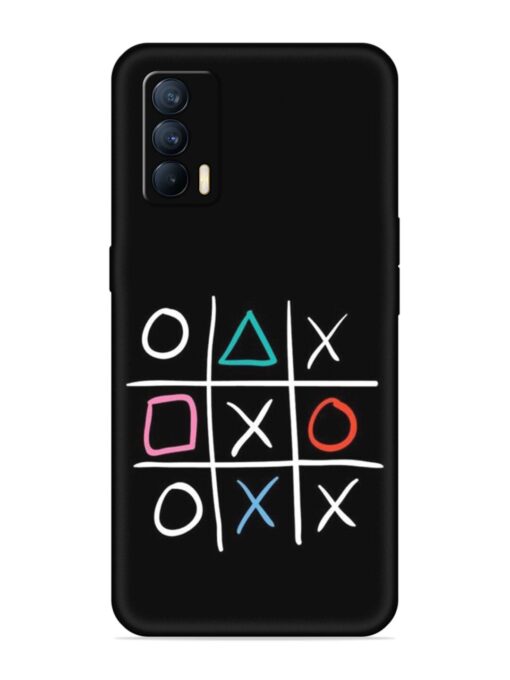 Super Neon Tic-Tac-Toe Embossed Soft Silicone Case for Realme X7 (5G) Zapvi