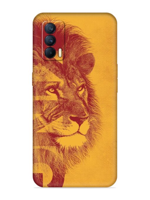 Gold Lion Crown Art Embossed Soft Silicone Case for Realme X7 (5G)