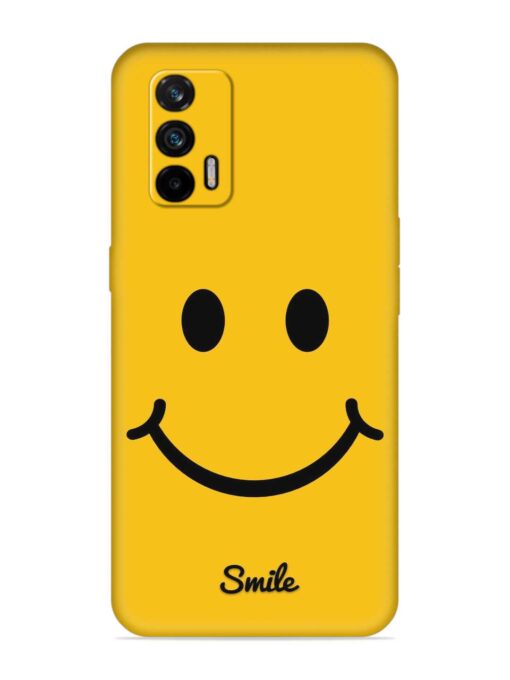 Yellow Smiley Embossed Soft Silicone Case for Realme X7 Max (5G)