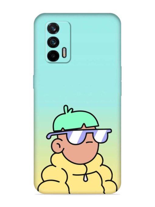 Doodles Cool Character Embossed Soft Silicone Case for Realme X7 Max (5G)