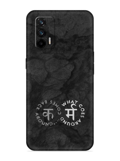 Karma Hindi Word Embossed Soft Silicone Case for Realme X7 Max (5G)