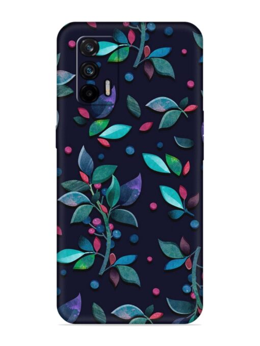 Decorative Watercolor Flower Embossed Soft Silicone Case for Realme X7 Max (5G)