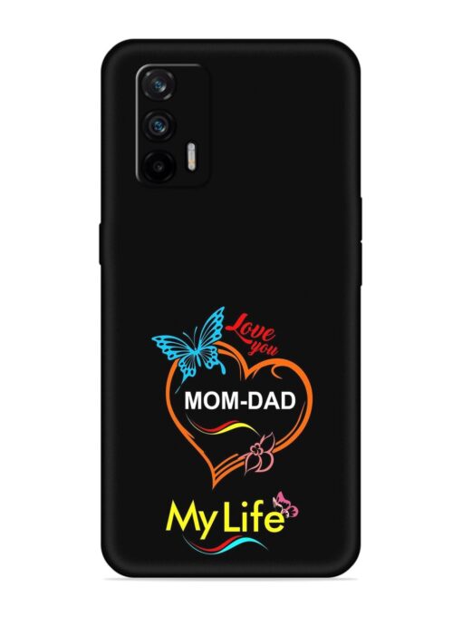 Love You Mom Dad Embossed Soft Silicone Case for Realme X7 Max (5G)