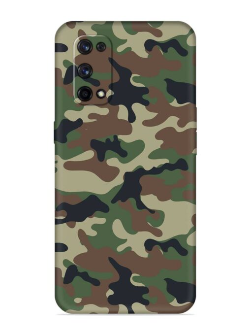 Army Military Camouflage Dark Green Embossed Soft Silicone Case for Realme X7 Pro (5G) Zapvi