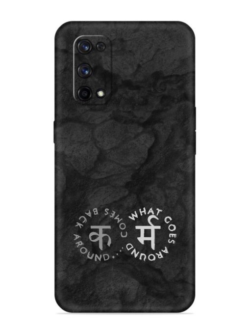 Karma Hindi Word Embossed Soft Silicone Case for Realme X7 Pro (5G) Zapvi