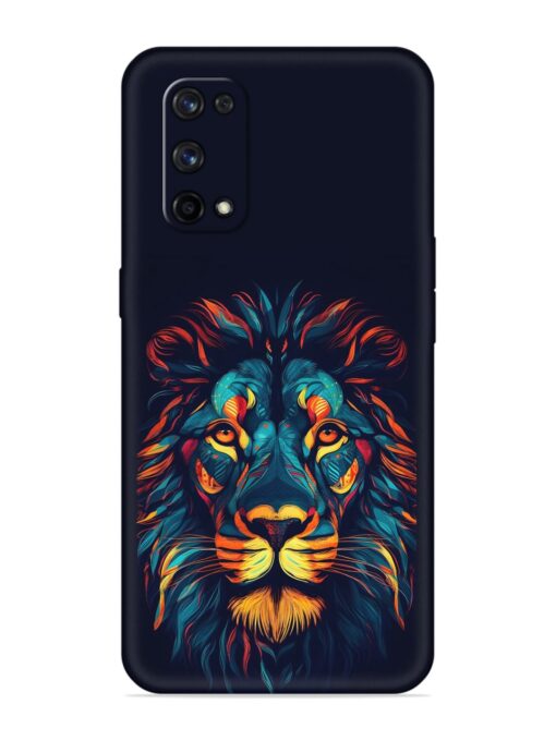 Colorful Lion Embossed Soft Silicone Case for Realme X7 Pro (5G)