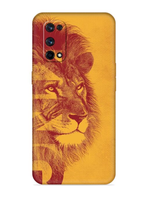 Gold Lion Crown Art Embossed Soft Silicone Case for Realme X7 Pro (5G) Zapvi